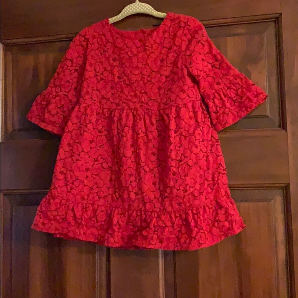 Red lace baby gap dress